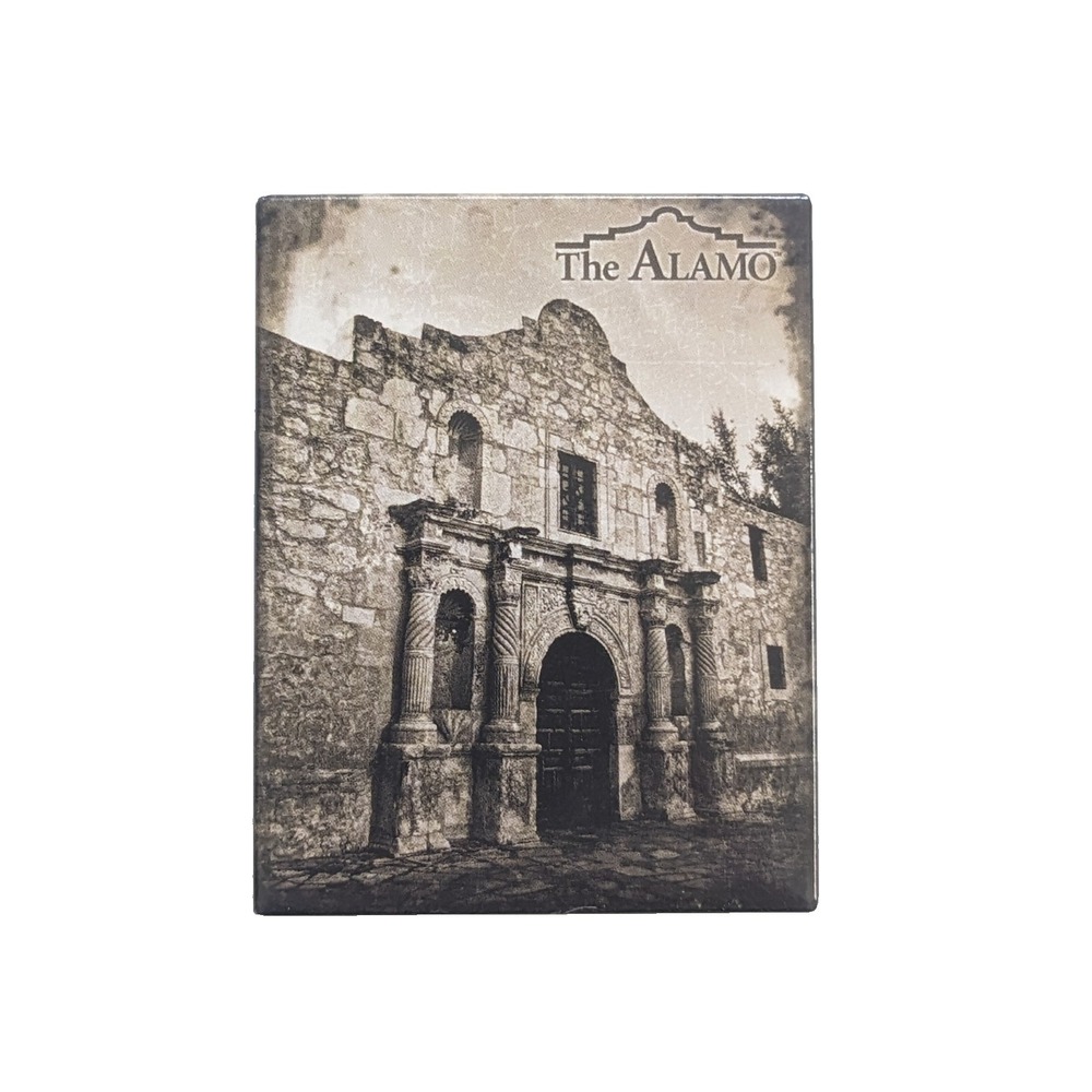 The Alamo San‎ Antonio Texas Refrigerator Magnet Sepia Photo Dai Hirota Souvenir